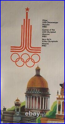 Affiche jeux olympique XXIIe Russe finale de Football 1980 V Makarenko ORIGINALE