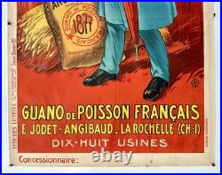 Affiche lithographiée Guano Angibaud à La Rochelle / Henry Le Monnier / 1925