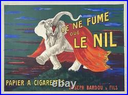 Affiche lithographiée Je ne Fume que Le Nil par Leonetto Cappiello / Entoilée