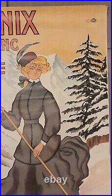 Affiche officielle d'après Abel Faivre (ca 1980), Chamonix Mont-blanc, 80 ans