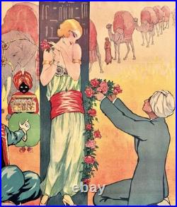 Affiche orientaliste Art Déco La plus Jolie Fille de France / Atelier Faria