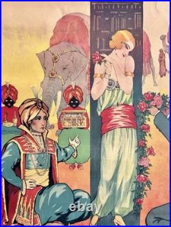 Affiche orientaliste Art Déco La plus Jolie Fille de France / Atelier Faria