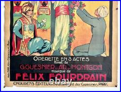 Affiche orientaliste Art Déco La plus Jolie Fille de France / Atelier Faria