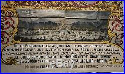 Affiche original Fête Château de Versailles Chemins de fer de l'Ouest 1900