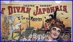 Affiche original Le Divan Japonais -Charles Bétout Théâtre Montmartre 1898