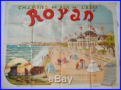 Affiche original ROYAN Chemins de fer de l'Etat Léo Maxy Année 1896