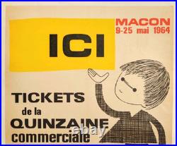 Affiche originale 1964 MACON Aidez les Vieux /RS137 Affiche originale 1964 MACON Aidez les Vieux /RS137
