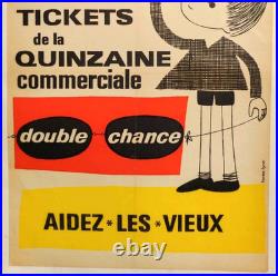 Affiche originale 1964 MACON Aidez les Vieux /RS137