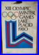 Affiche originale 1980 XIII Olympic Winter Games Lake Placid /RS28