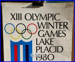 Affiche originale 1980 XIII Olympic Winter Games Lake Placid /RS28
