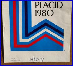 Affiche originale 1980 XIII Olympic Winter Games Lake Placid /RS28
