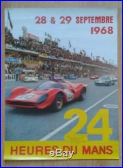 Affiche originale 24 heures du Mans 1968