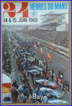 Affiche originale 24 heures du Mans 1969