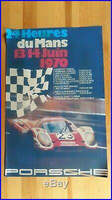 Affiche originale 24 heures du Mans 1970