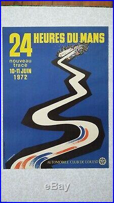 Affiche originale 24H du Mans 1972 (ACO)