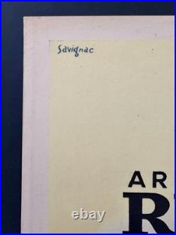 Affiche originale Armagnac Ryst Savignac 1947