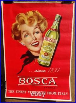 Affiche originale BOSCA Canelli Vermouth from Italia /RS53