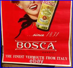 Affiche originale BOSCA Canelli Vermouth from Italia /RS53