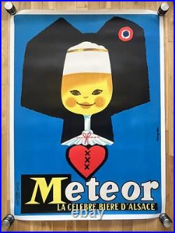 Affiche originale Bière Météor 1964 Alain Gauthier