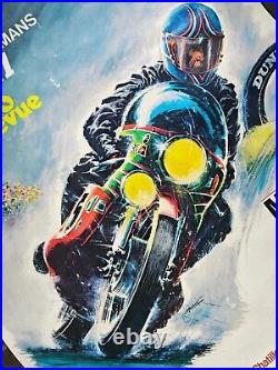 Affiche originale Bol d' OR 1973 no 24h du mans Moto gp