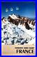 Affiche originale Chamonix téléphérique de la Vallée Blanche. 99x62 cm