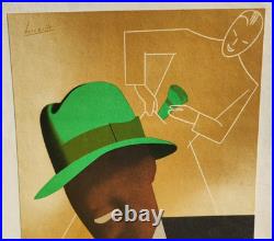 Affiche originale Chapeau Cervo par Boccasile Italie /RS25