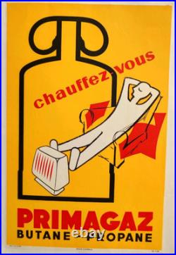 Affiche originale Chauffez-vous PRIMAGAZ Butane Propane /RS129