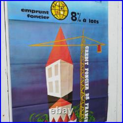 Affiche originale, Crédit foncier de France, 1969, Benoit (22)