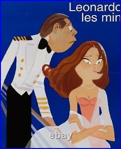 Affiche originale Edmond Kiraz Canderel Léonardo Parisiennes Vers 1990