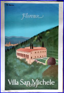 Affiche originale Fix-Masseau Florence Villa san Michele 1983