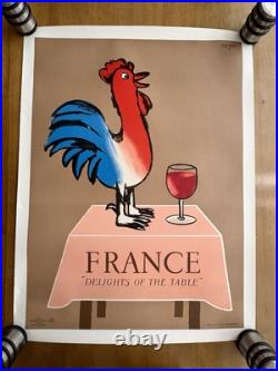 Affiche originale France delights of the table Savignac 1966