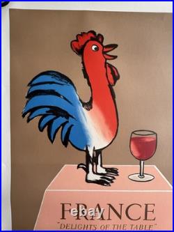 Affiche originale France delights of the table Savignac 1966