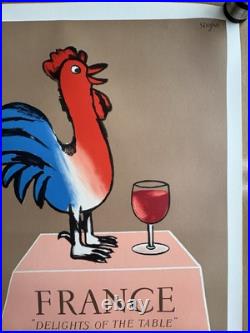 Affiche originale France delights of the table Savignac 1966