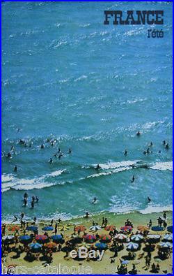 Affiche originale, France l été. Cote mer océan tourisme vacances. 1973