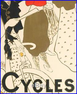 Affiche originale George Bottini Cycles Médinger Paris Montmartre 1897