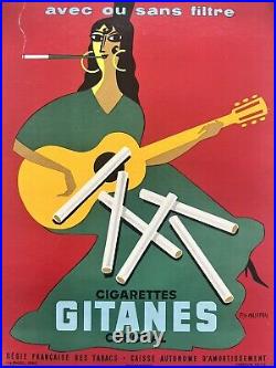 Affiche originale Gitanes Caporal Fix Masseau années 60