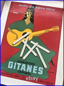 Affiche originale Gitanes Caporal Fix Masseau années 60