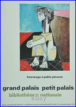 Affiche originale Hommage à PICASSO NOV 1966 à FEV 1967 Grand Palais