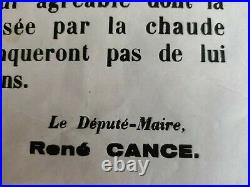 Affiche originale Honneur à GAGARINE Le Havre 1965 René CANCE