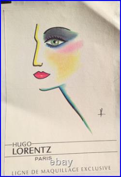 Affiche originale Hugo LORENTZ maquillage Paris /RS49