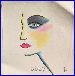 Affiche originale Hugo LORENTZ maquillage Paris /RS49
