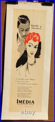 Affiche originale Imédia Splendide chevelure! Teinture pour cheveux /RS142