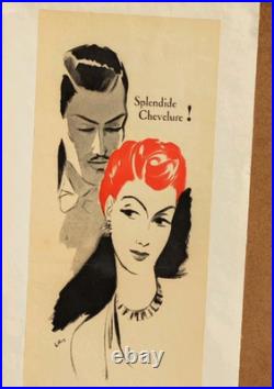 Affiche originale Imédia Splendide chevelure! Teinture pour cheveux /RS142