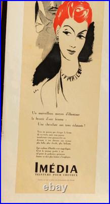 Affiche originale Imédia Splendide chevelure! Teinture pour cheveux /RS142