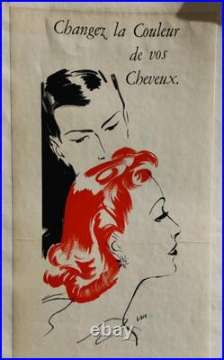 Affiche originale Imédia teinture pour cheveux /RS47