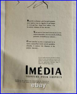 Affiche originale Imédia teinture pour cheveux /RS47