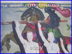 Affiche originale Jean Adrien MERCIER 1940 Education gle Sports