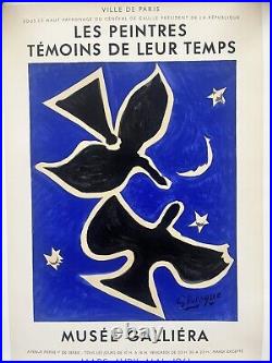 Affiche originale Les peintres témoins de leur temps signée Braque 1961