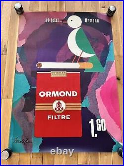 Affiche originale ORMOND signée Donald Brun 1975