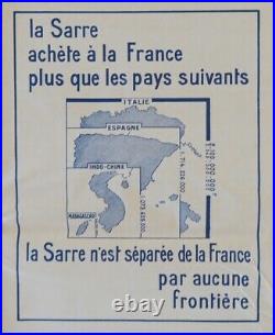 Affiche originale PLEBISCITE 1935 SARRE FRANCE ALLEMEAGNE 80x70cm poster